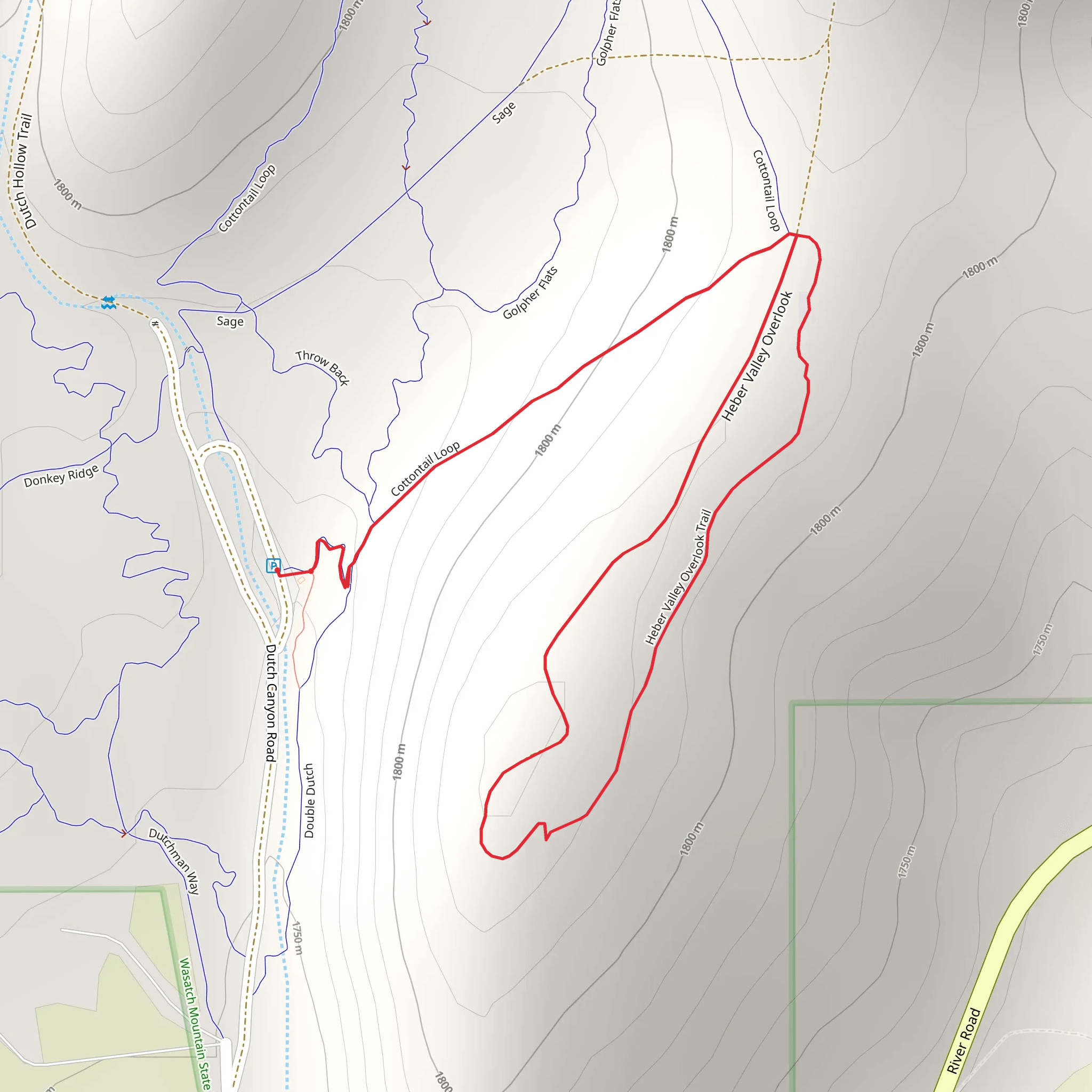 Heber Valley Overlook Trail mobile static map