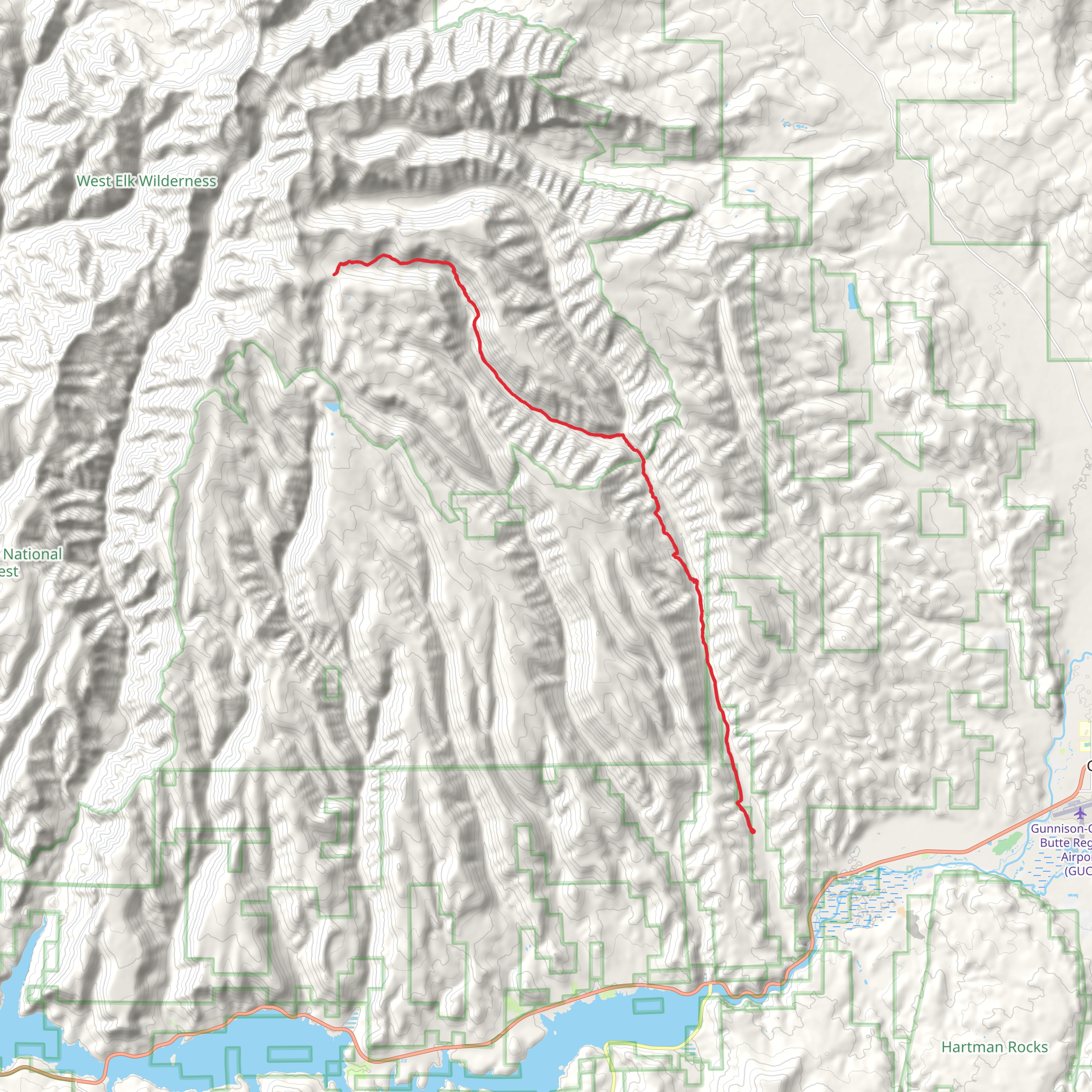 West Beaver Trail mobile static map