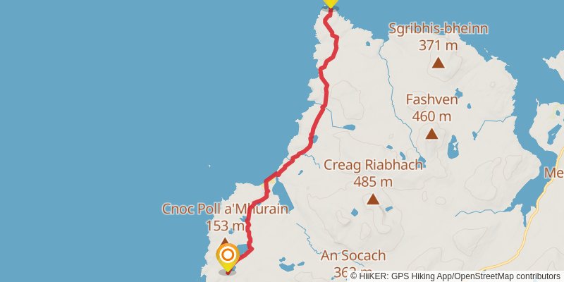 Cape Wrath Way East stage 21 Map