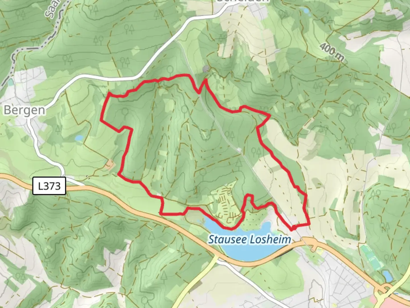 An image depicting the trail Stausee Tafeltour Loop and its surrounding area.