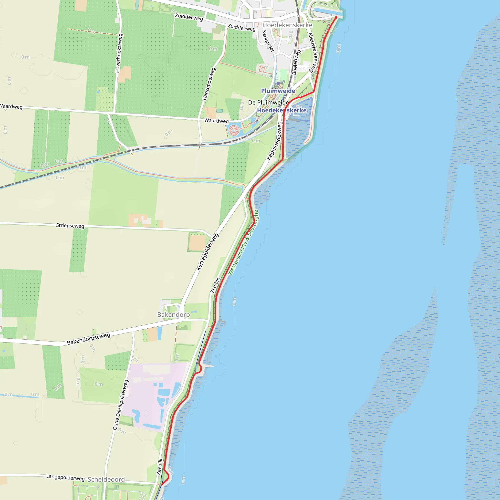 De Wester via Buitendijks Traject from Hoedekenskerke mobile static map