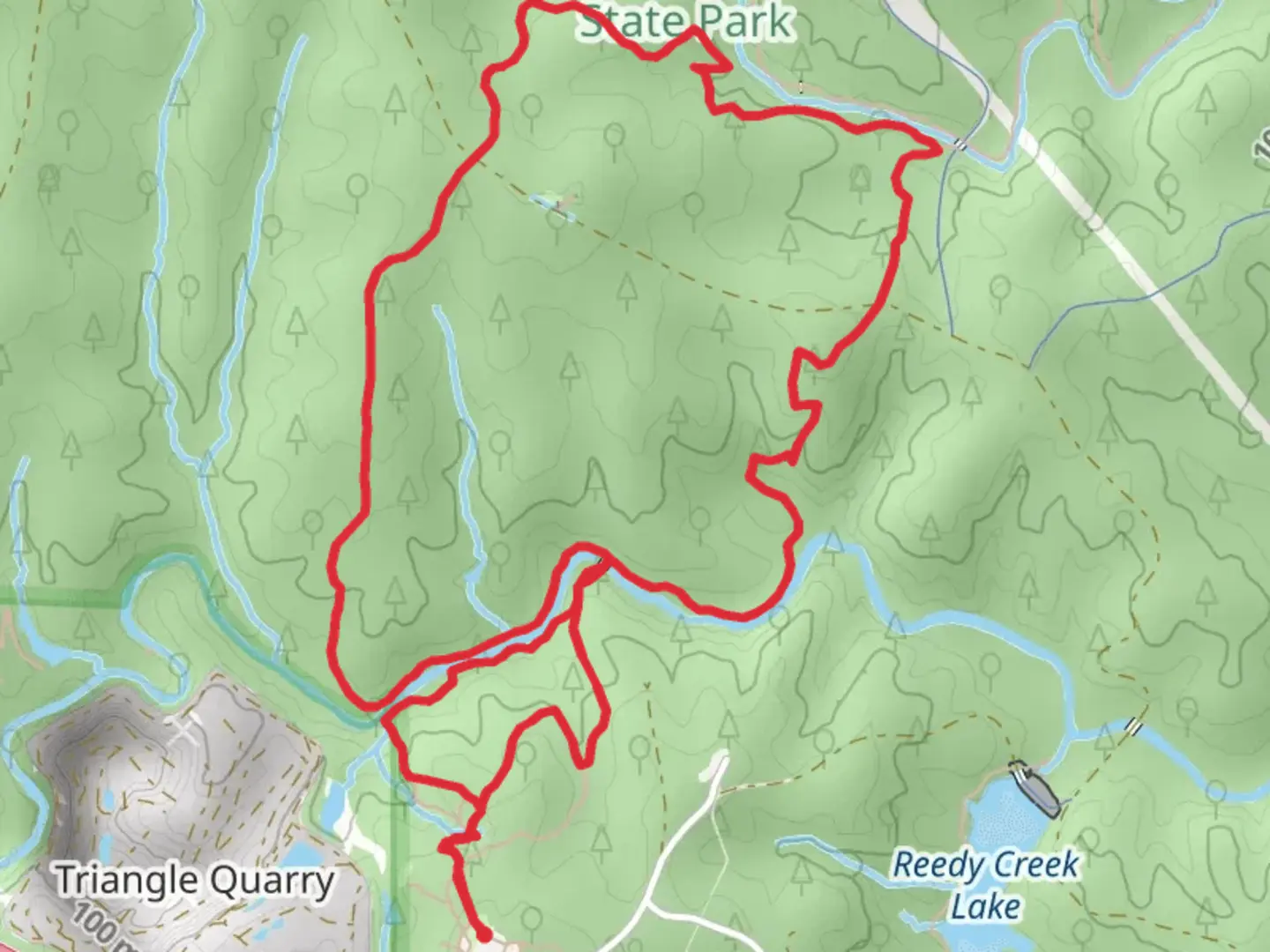 An image depicting the trail Company Mill and Inspiration Loop Trail and its surrounding area.