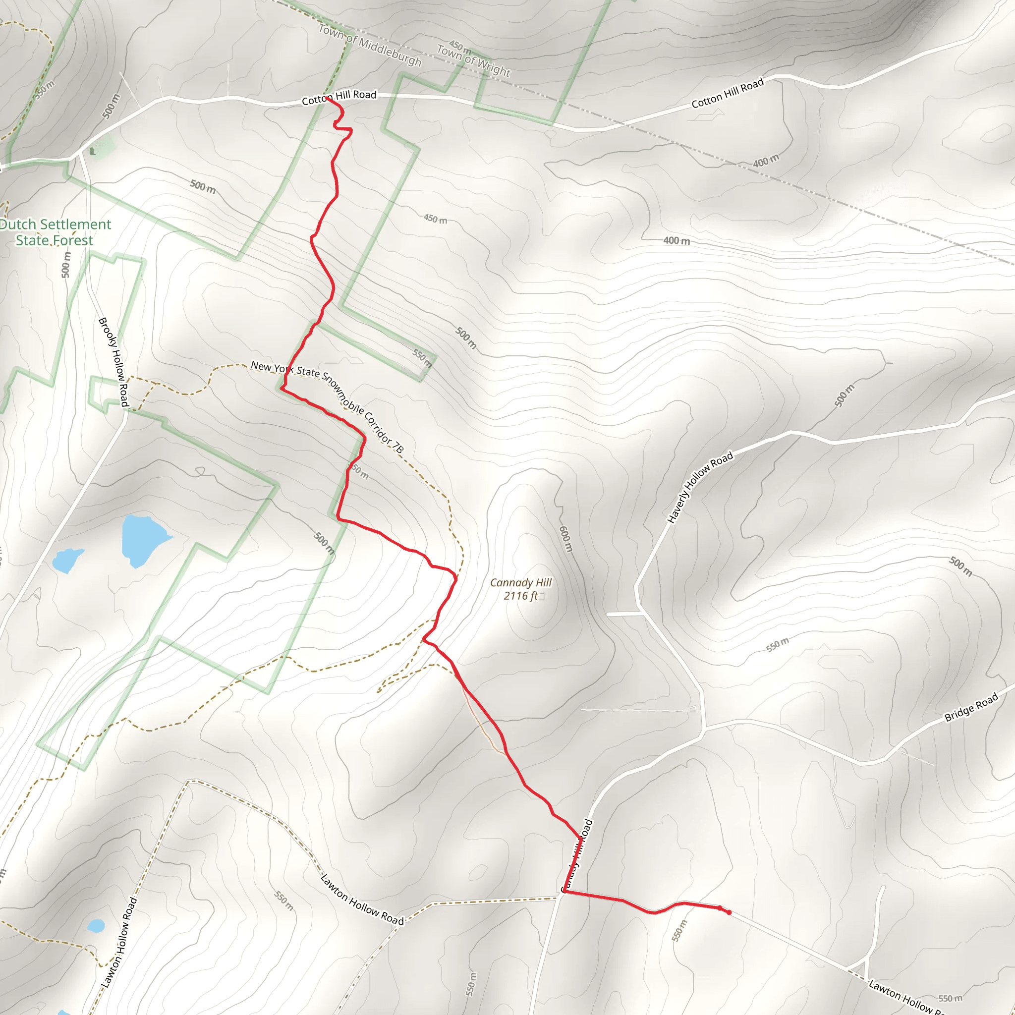 Long Path Trail via Lawton Hollow Road mobile static map