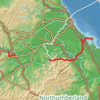 St Cuthbert’s Way 6-Day Moderate Tour (Hillwalk Tours) mobile static map