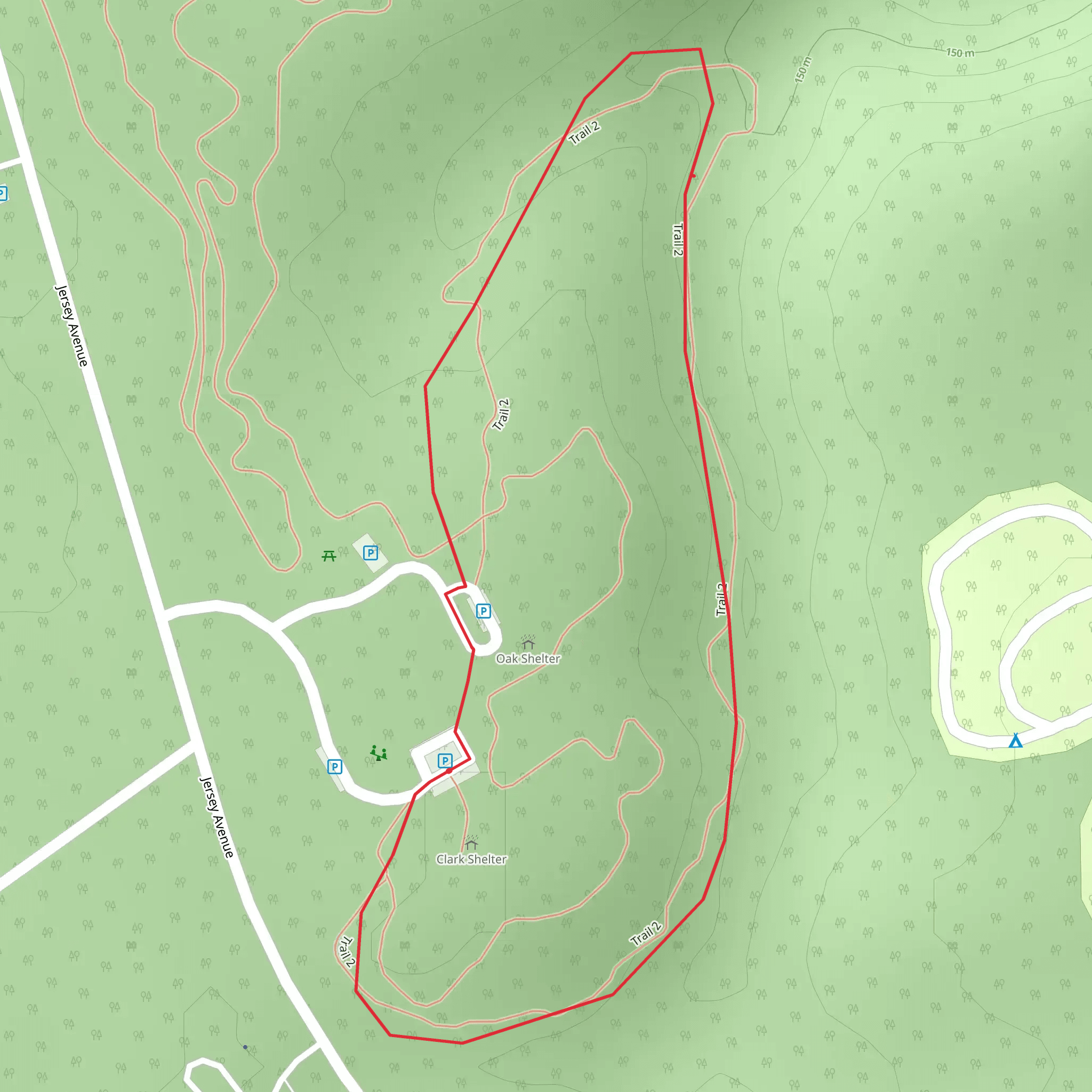 Jersey Avenue Loop - East mobile static map