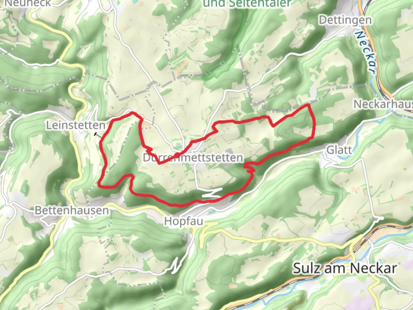 An image depicting the trail Durrenmettstetten Loop and its surrounding area.