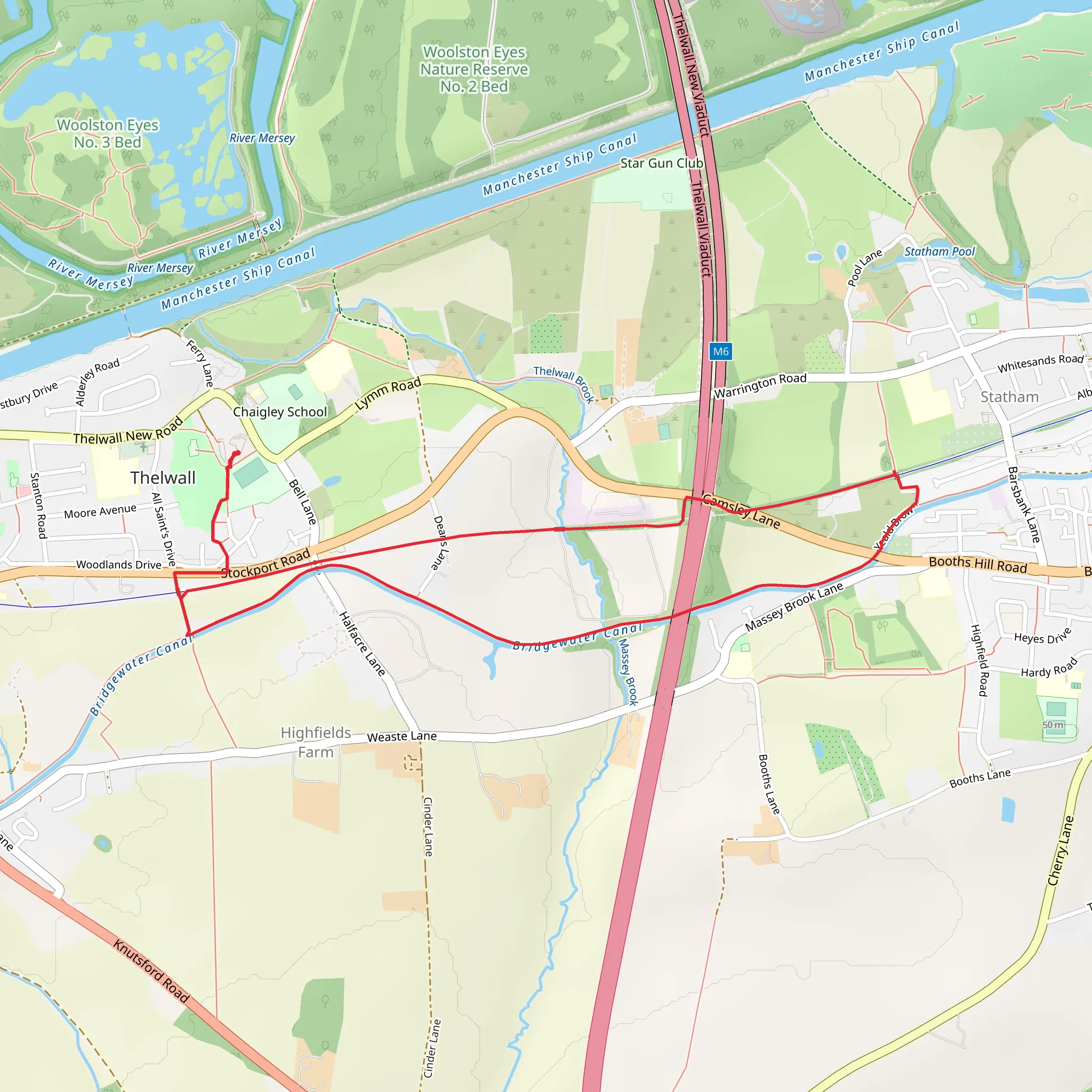 Trans Pennine Trail and Cheshire Ring Canal Walk mobile static map