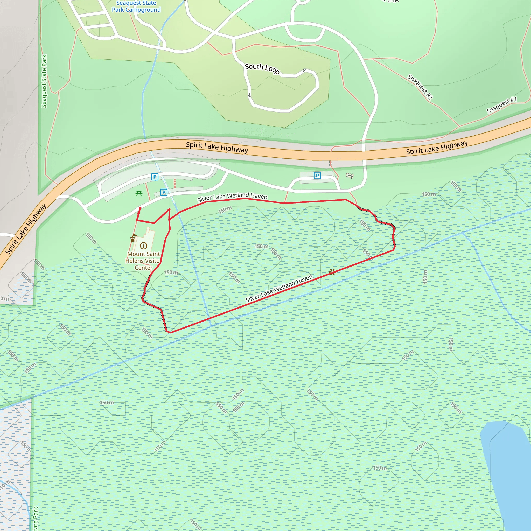 Silver Lake Wetland Haven Loop mobile static map