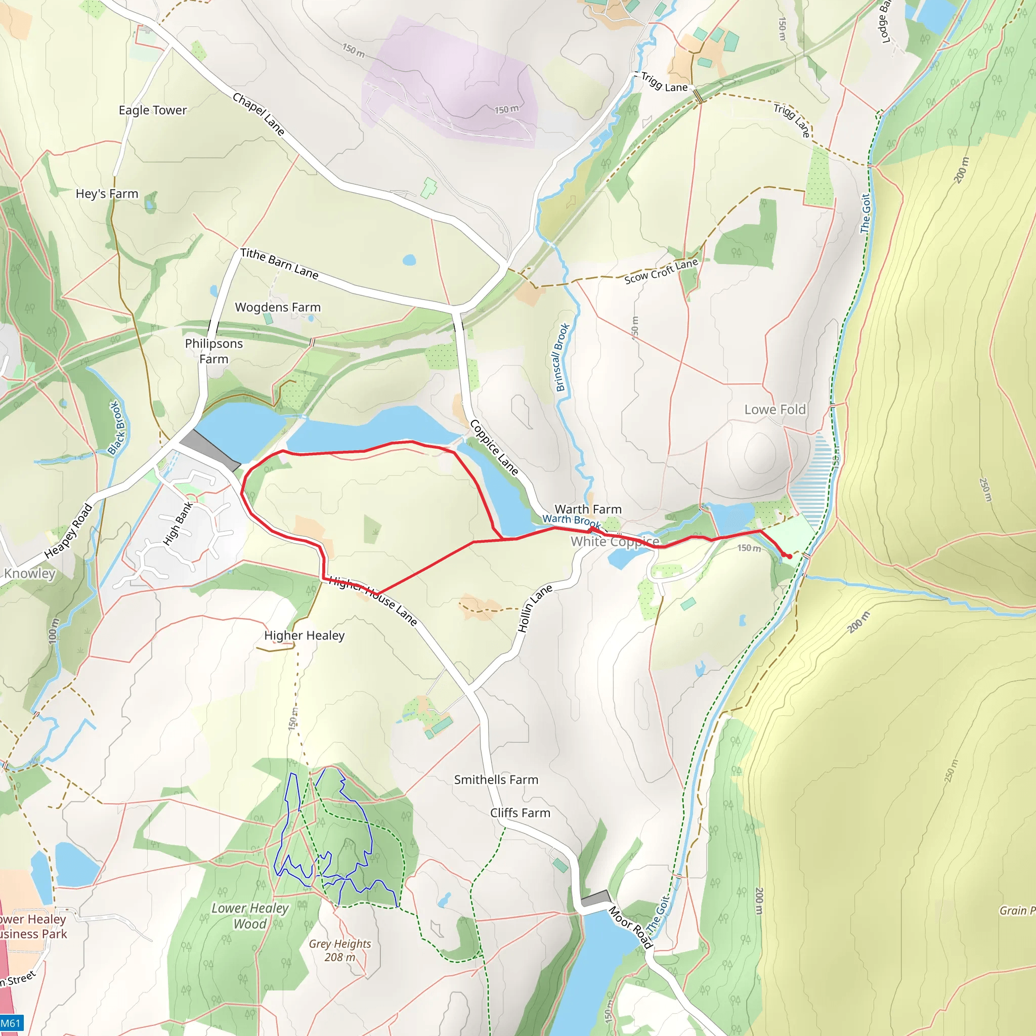 White Coppice mobile static map