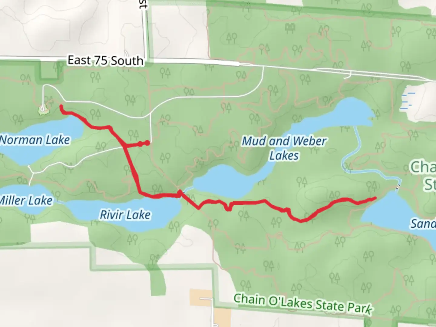 An image depicting the trail Mud and Weber Lakes and Norman Lake Out and Back and its surrounding area.