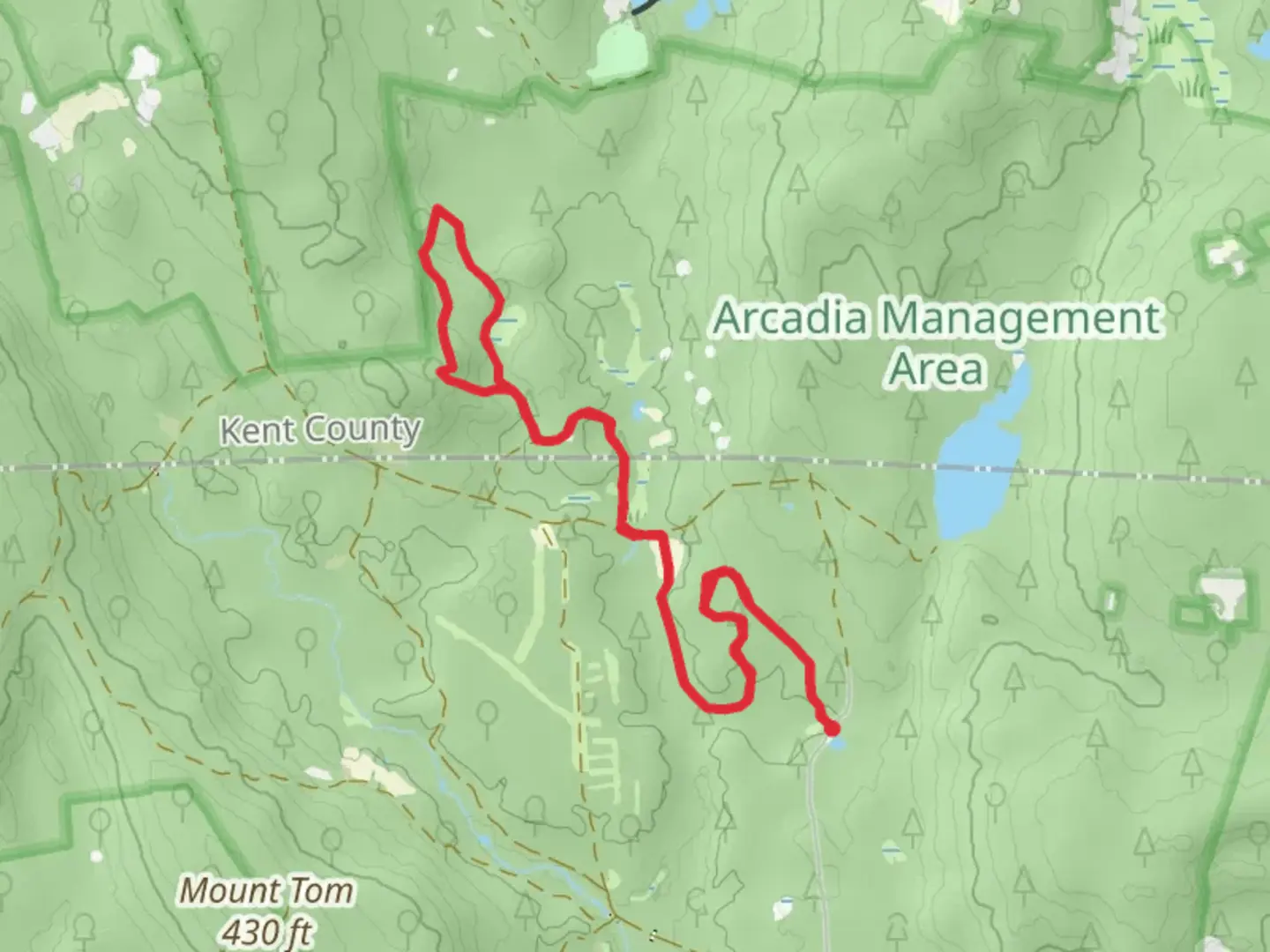 An image depicting the trail Shelter Trail and its surrounding area.