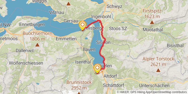 Camino Müstair-Geneva via Interlaken alt 6 Map