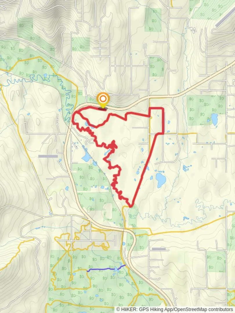An image depicting the trail Winter Trail to Ivory Jack's Loop and its surrounding area.