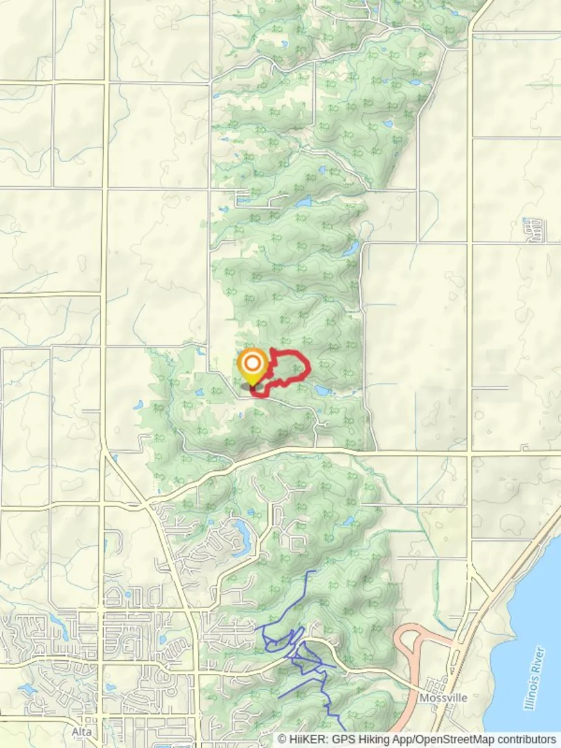 An image depicting the trail Forest, Hill Prairie and Shagbark Loop Trail and its surrounding area.