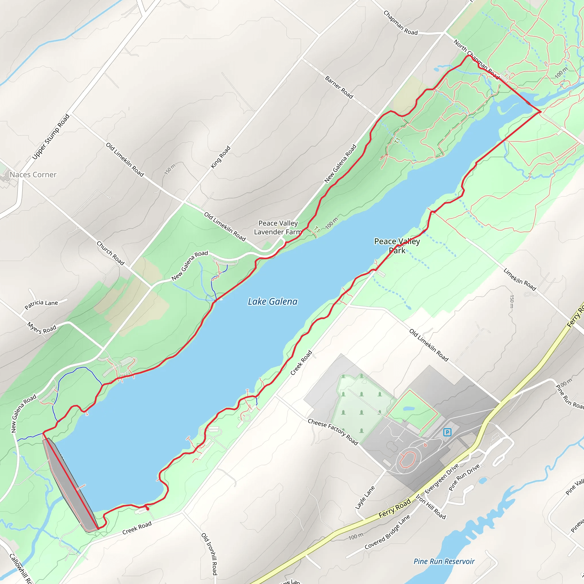 Lake Galena Loop Trail mobile static map