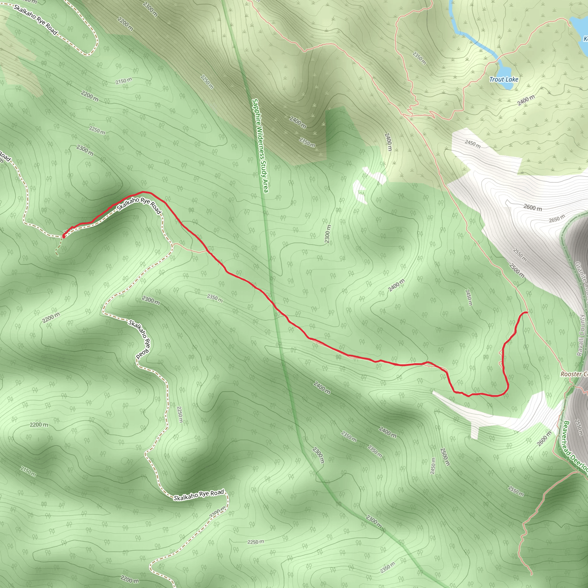 Mosquito Meadows Trail mobile static map