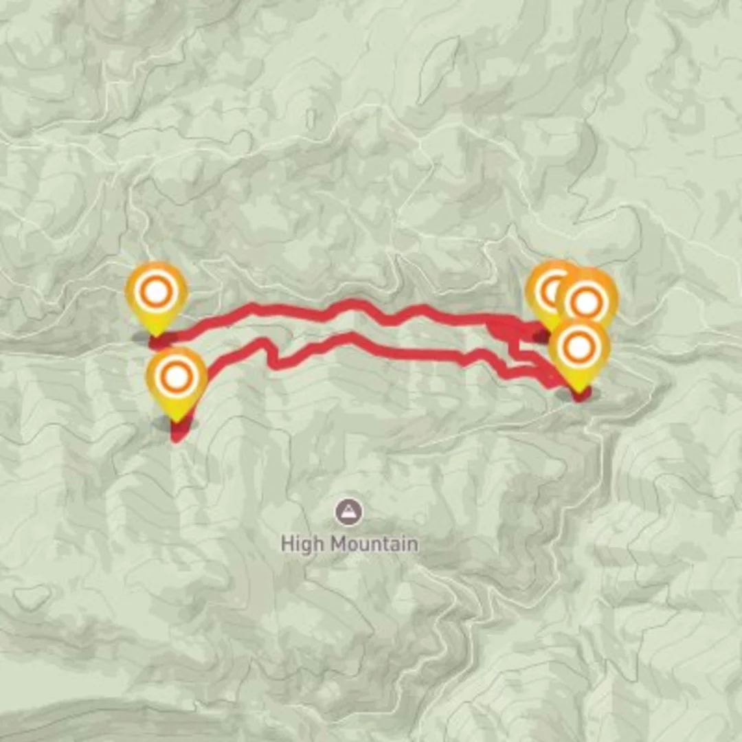 An image depicting the trail Huckleberry Breezeway and its surrounding area.