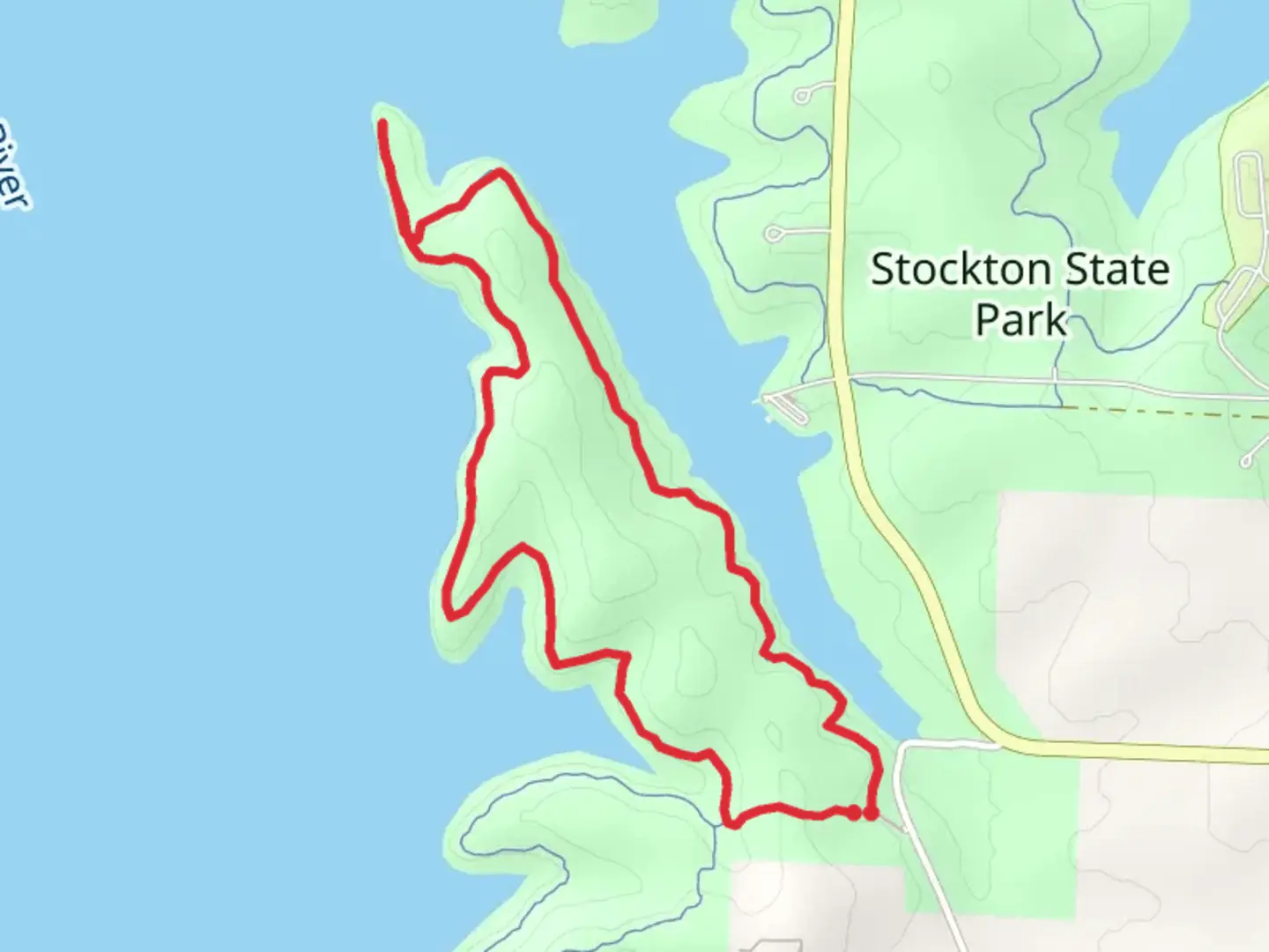 An image depicting the trail Sortor's Bluff Trail - North Loop and its surrounding area.