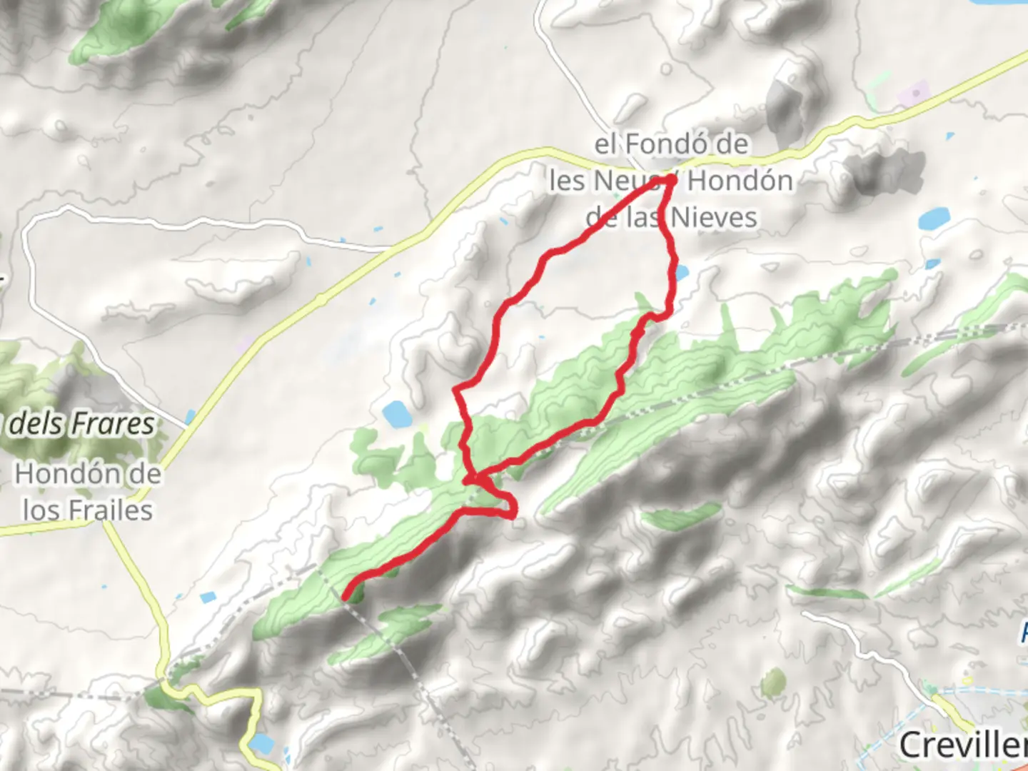 An image depicting the trail l'Alt Pelat PR CV 278 and its surrounding area.