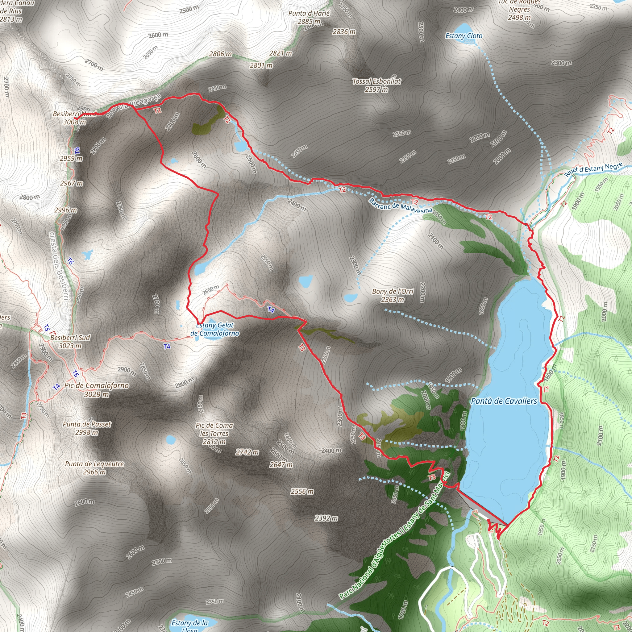 Pressa de Cavallers - Besiberri Nord Loop mobile static map