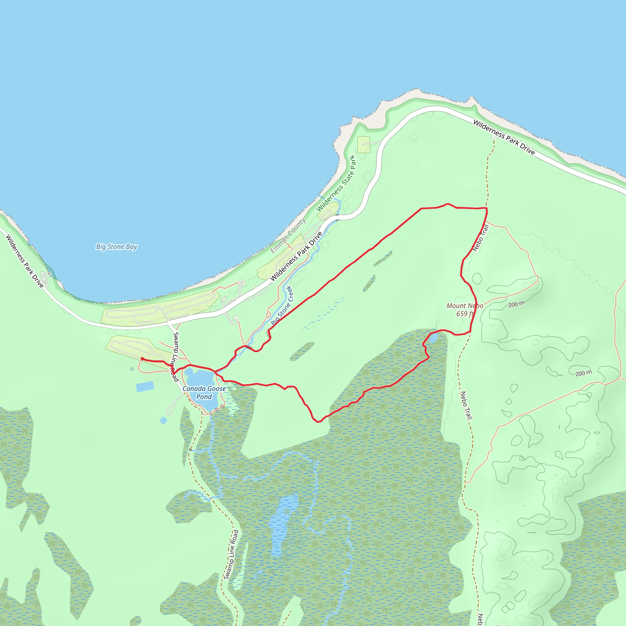 Mount Nebo - Red Pine - Wiikehns Loop Trail mobile static map