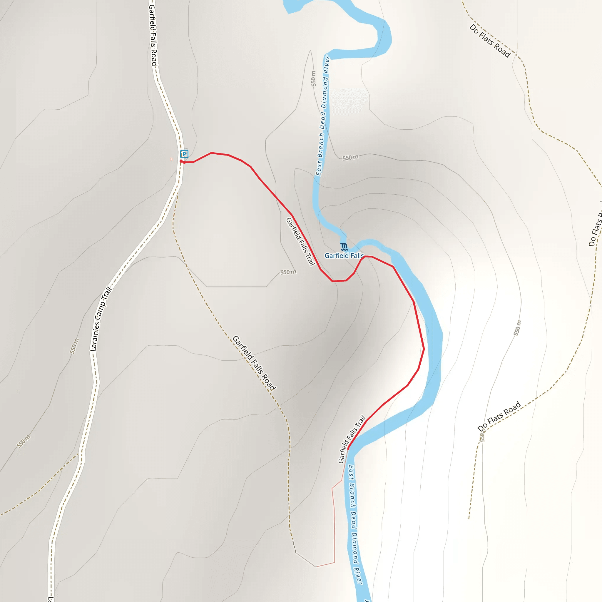 Garfield Falls Trail mobile static map