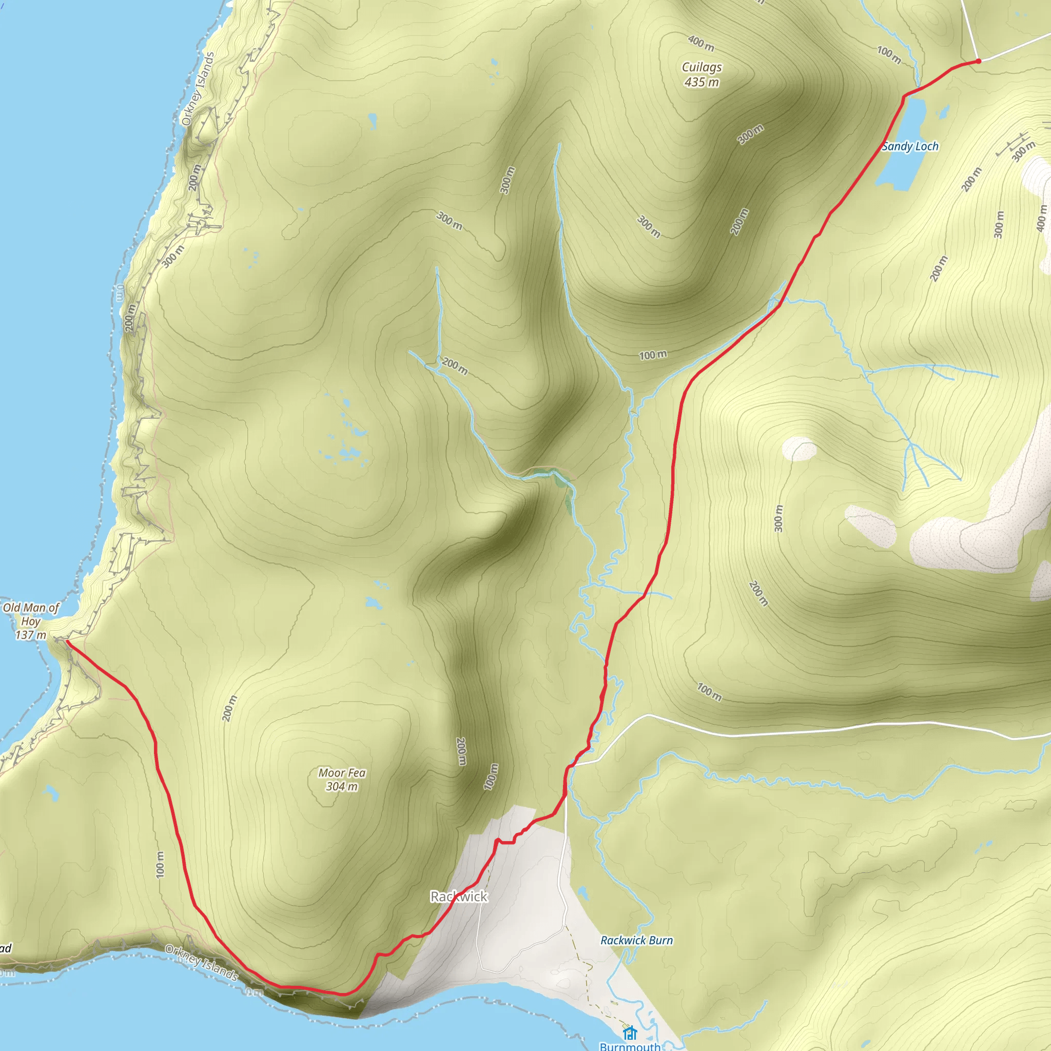 Old Man of Hoy and Glens of Broadiface mobile static map