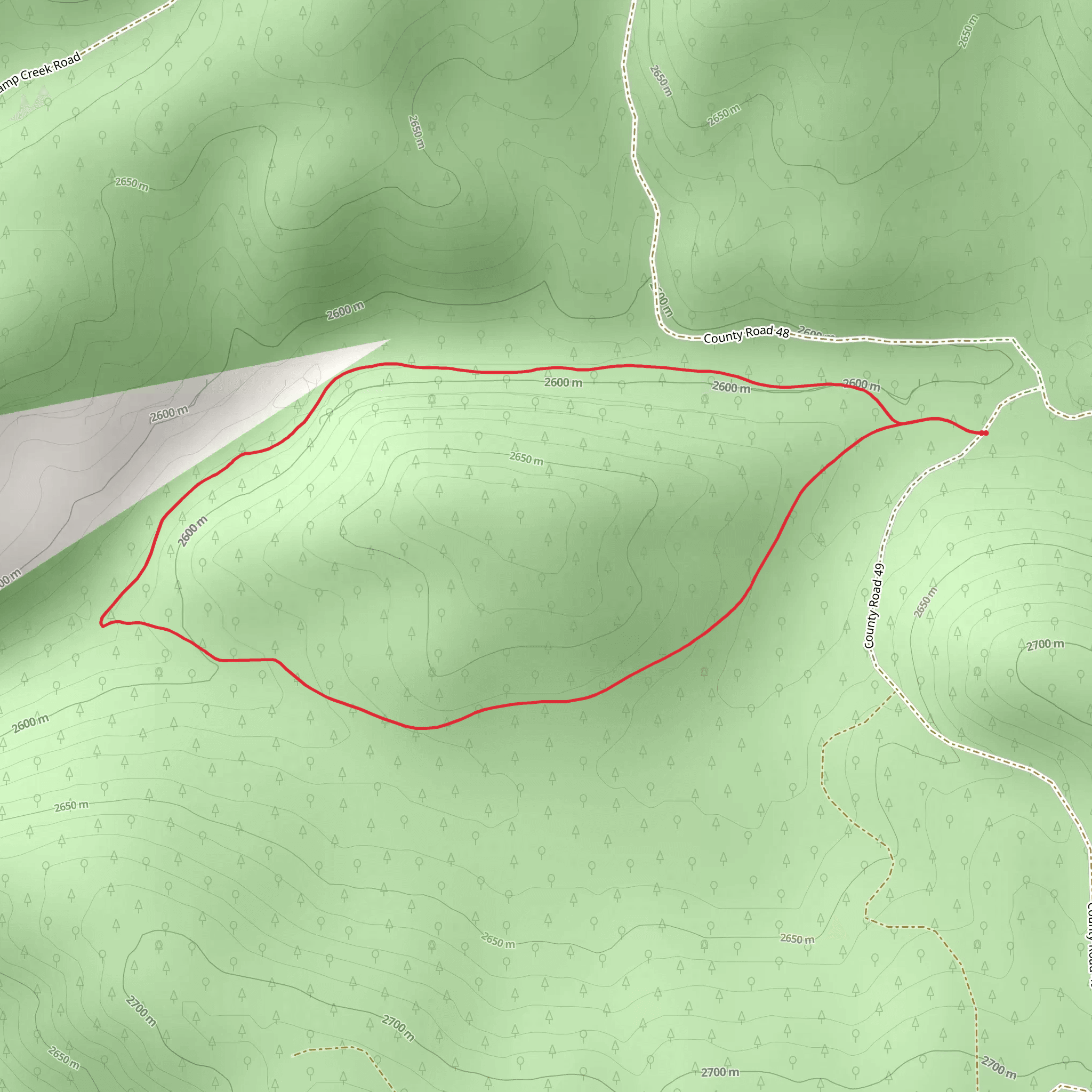 Camp Creek Loop Trail mobile static map