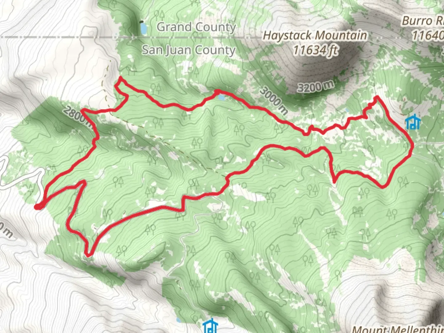 An image depicting the trail Moonlight Meadows Trail and Clark Lake Loop Trail and its surrounding area.