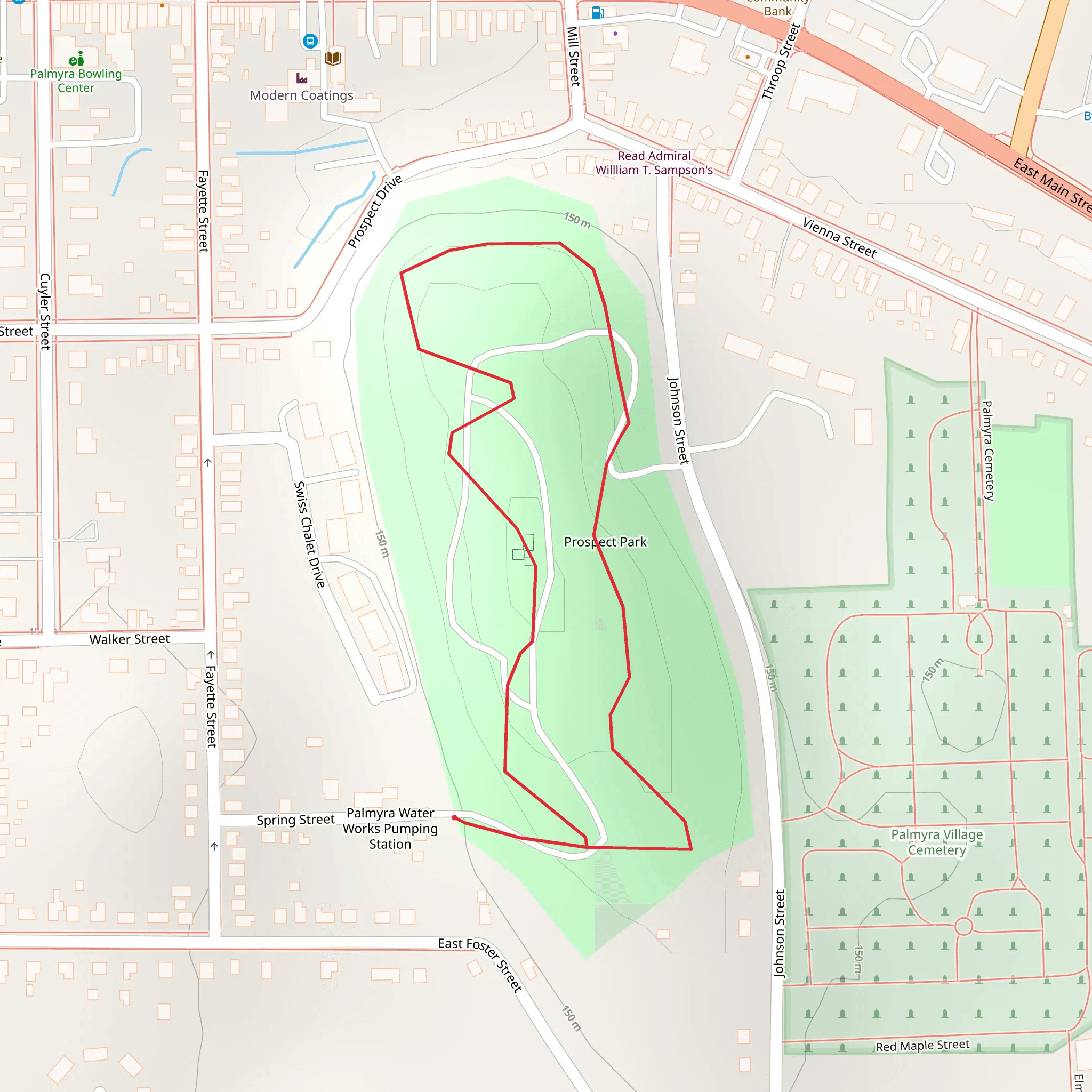Spring Street Loop mobile static map