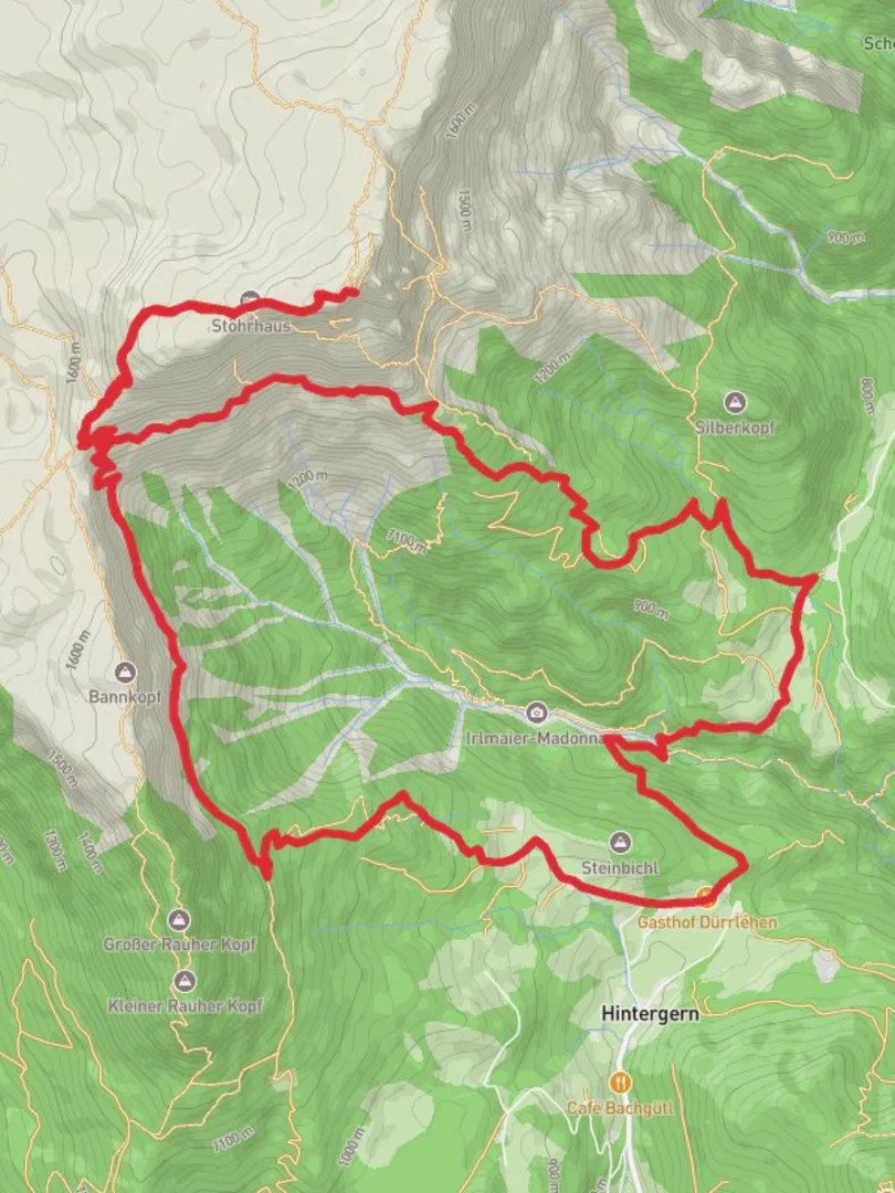 An image depicting the trail Berchtesgadener Hochthron Loop and its surrounding area.
