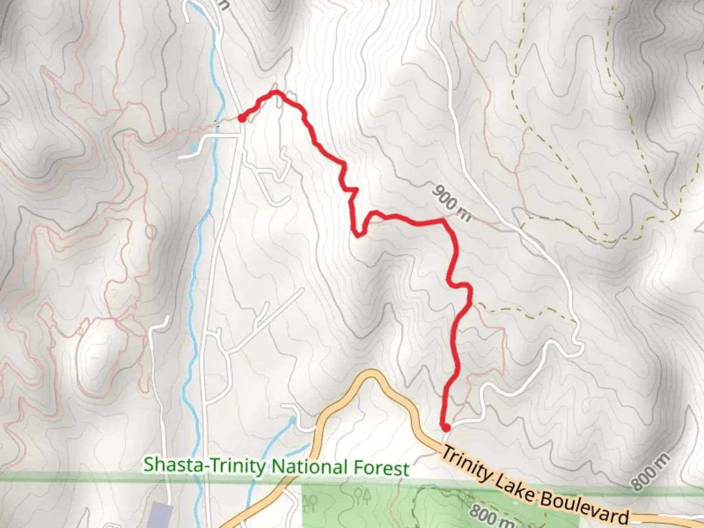 An image depicting the trail Musser Hill Trail and its surrounding area.