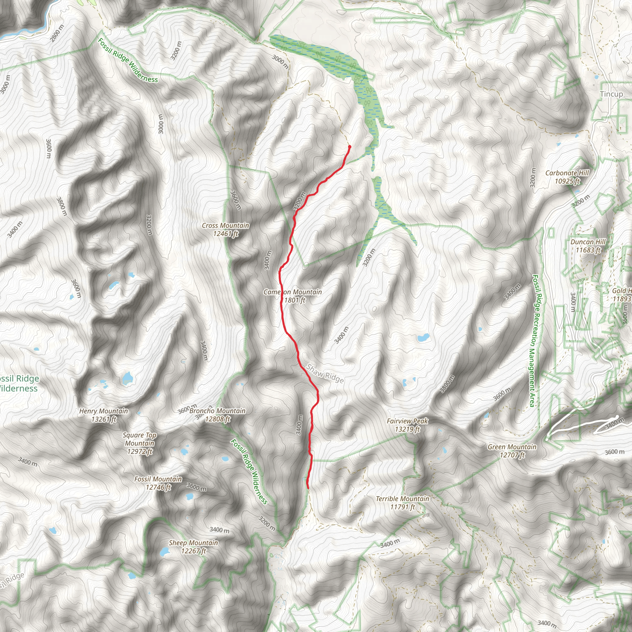 Gold Creek Trail mobile static map