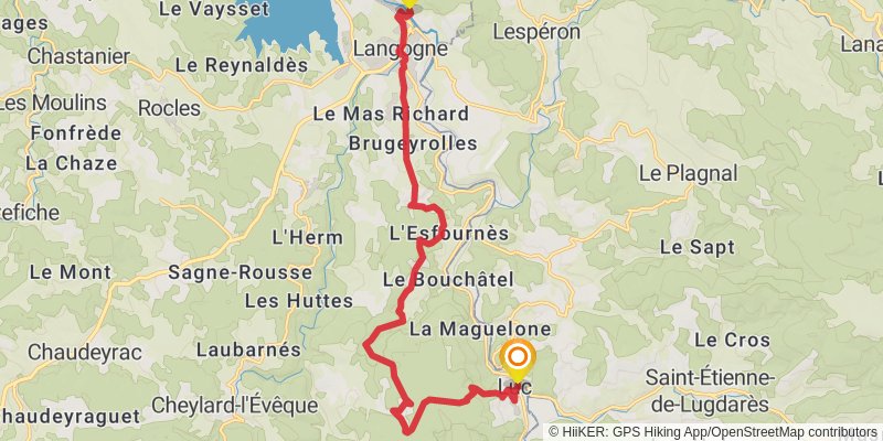 GR 700 - Regordane Way stage 11 Map