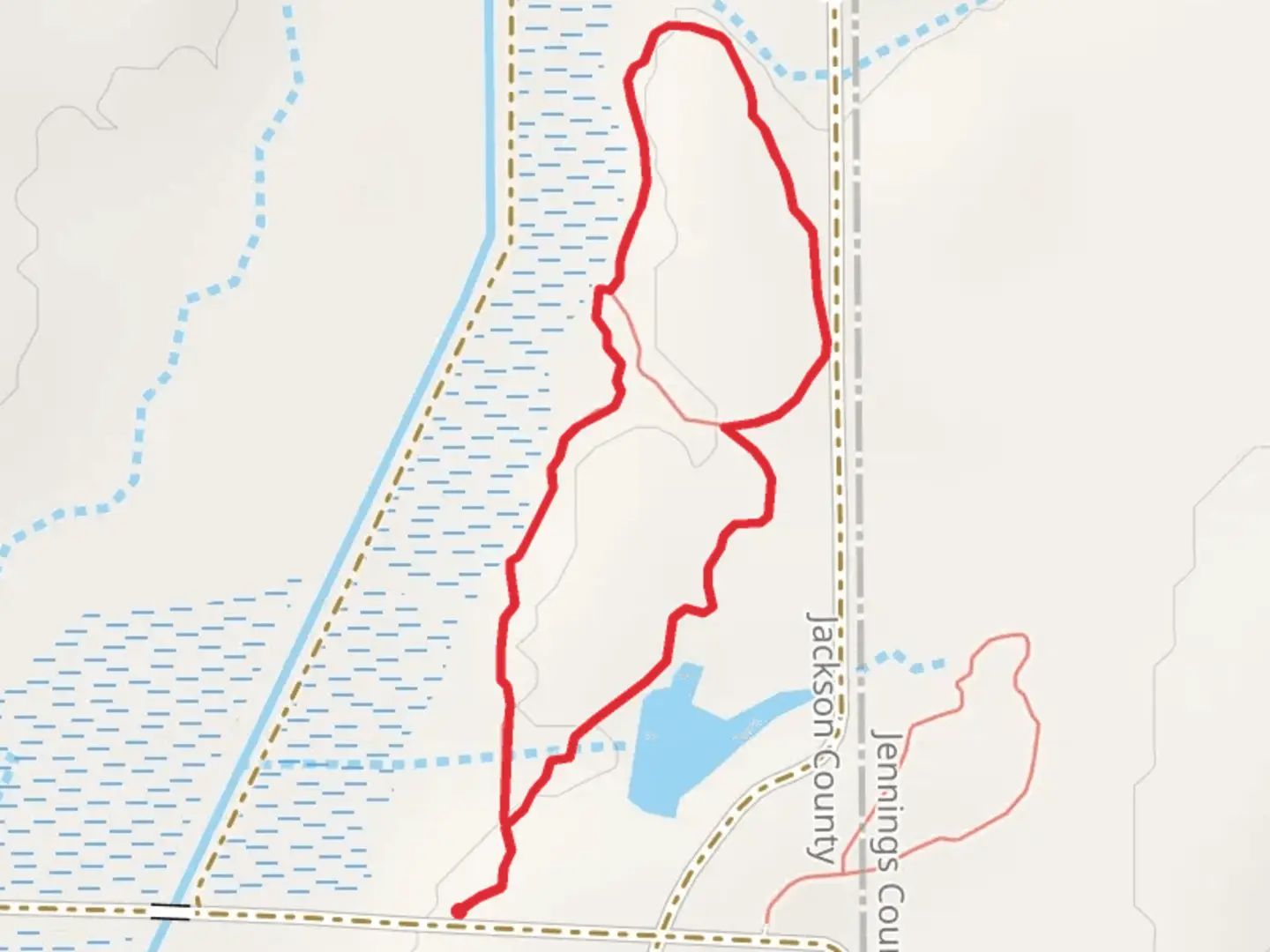 An image depicting the trail Bird Trail and Turkey Trail and its surrounding area.