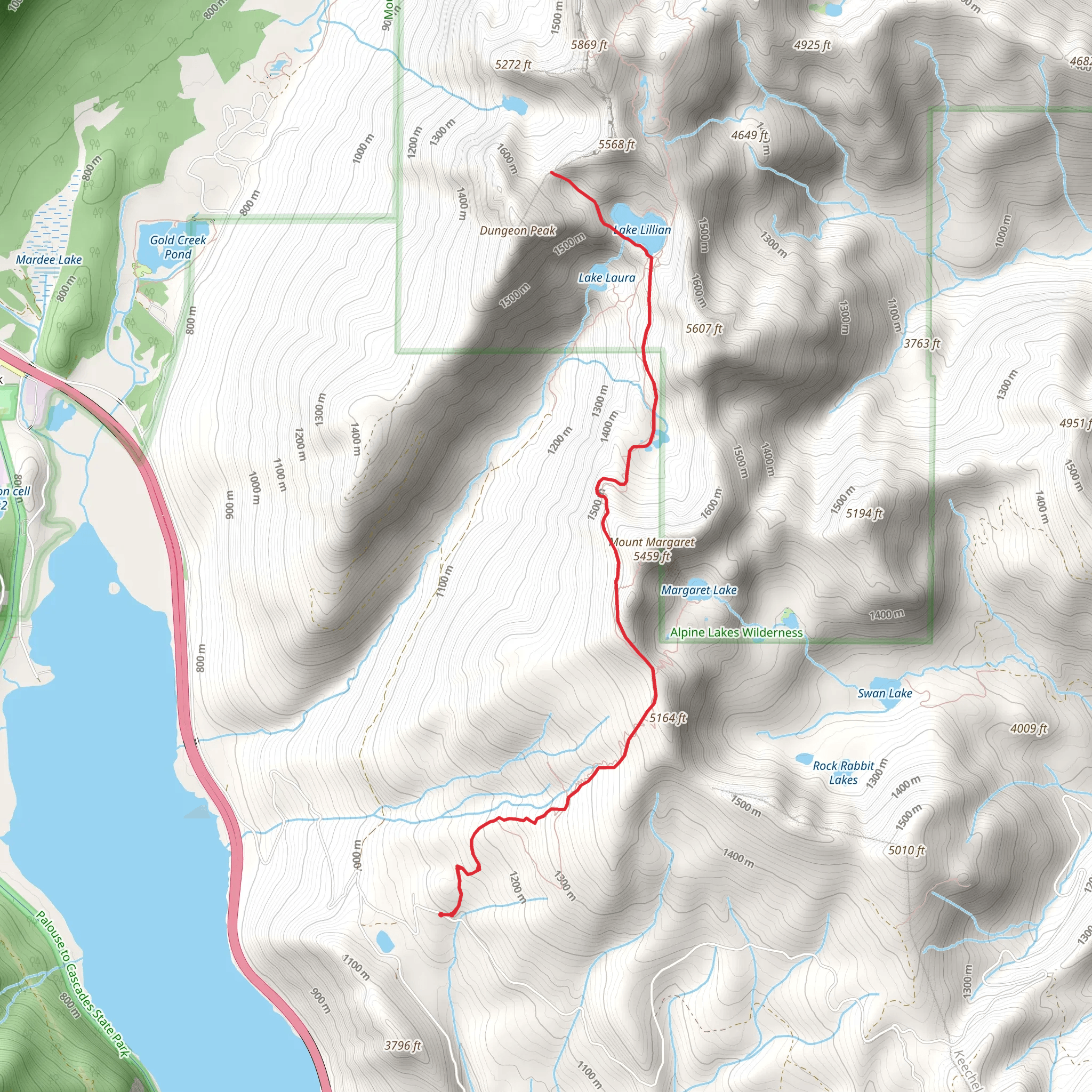 Lake Lillian Trail mobile static map
