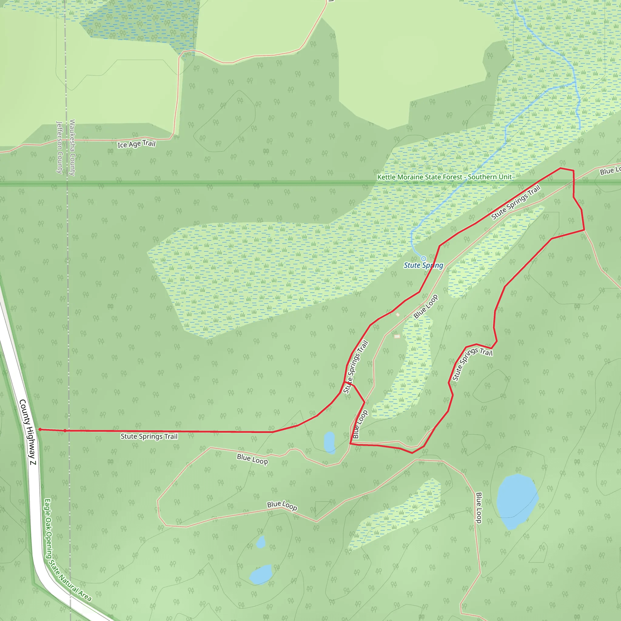 Stute Springs Loop Trail mobile static map