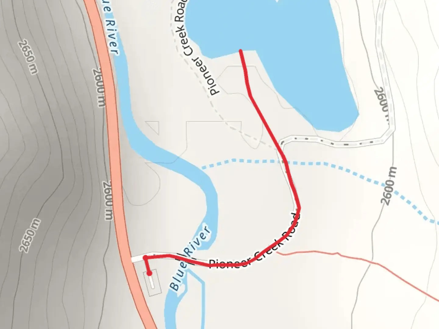 An image depicting the trail Pioneer Creek Trail and its surrounding area.