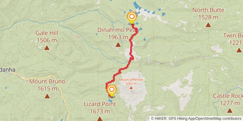 Pacific Crest Trail - Mount Hood To Mount Mcgloughlin stage 8 Map