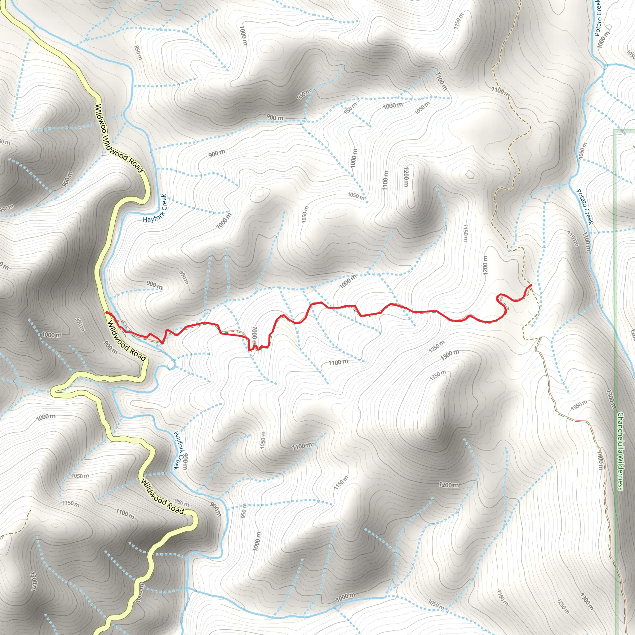 Scheill Gulch Trail mobile static map
