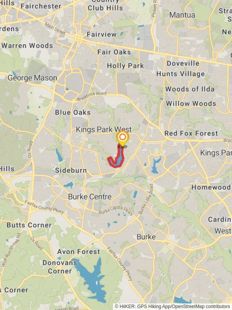 An image depicting the trail Rabit Branch Loop via Ronald Craven Trail and its surrounding area.