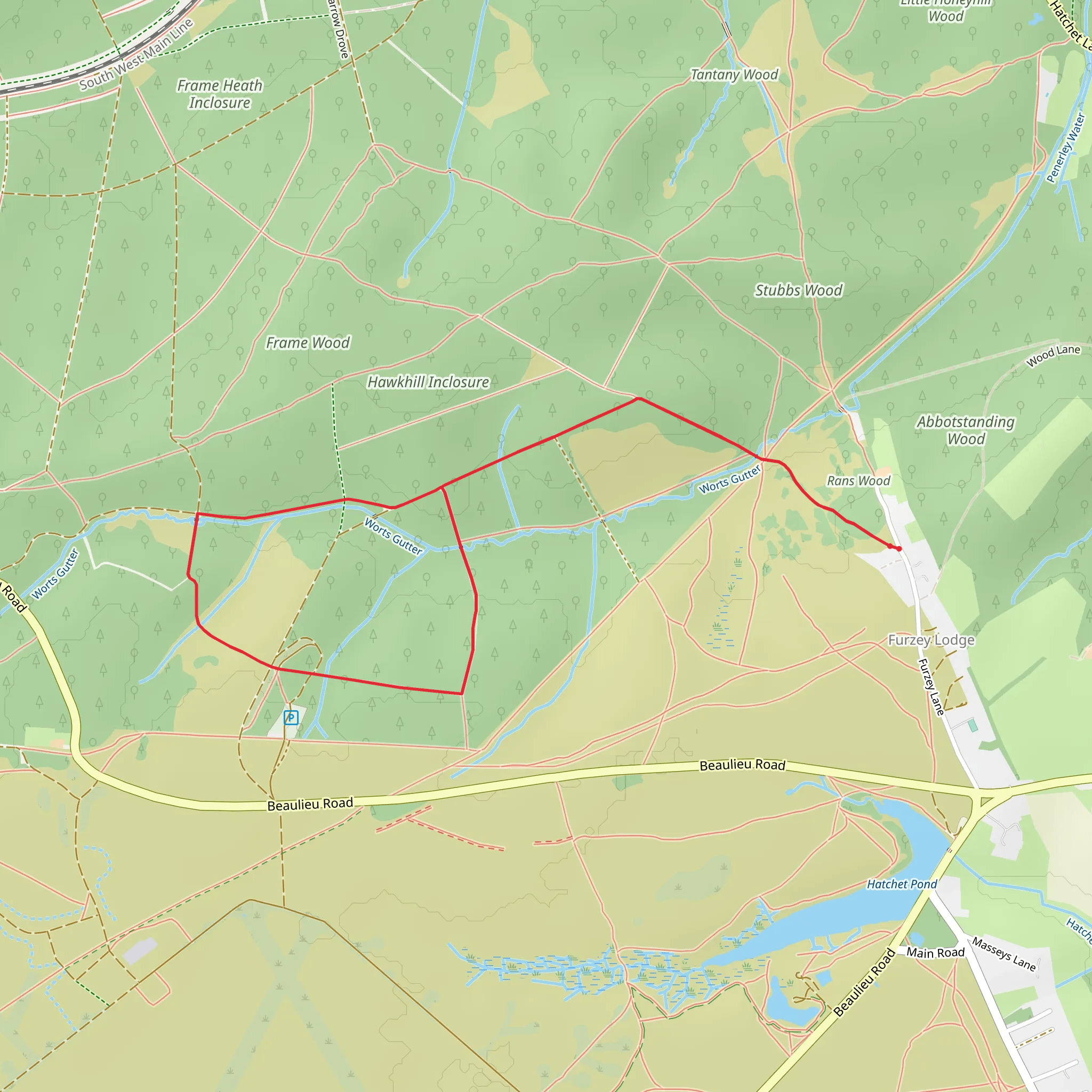 Hawkhill Inclosure Loop mobile static map