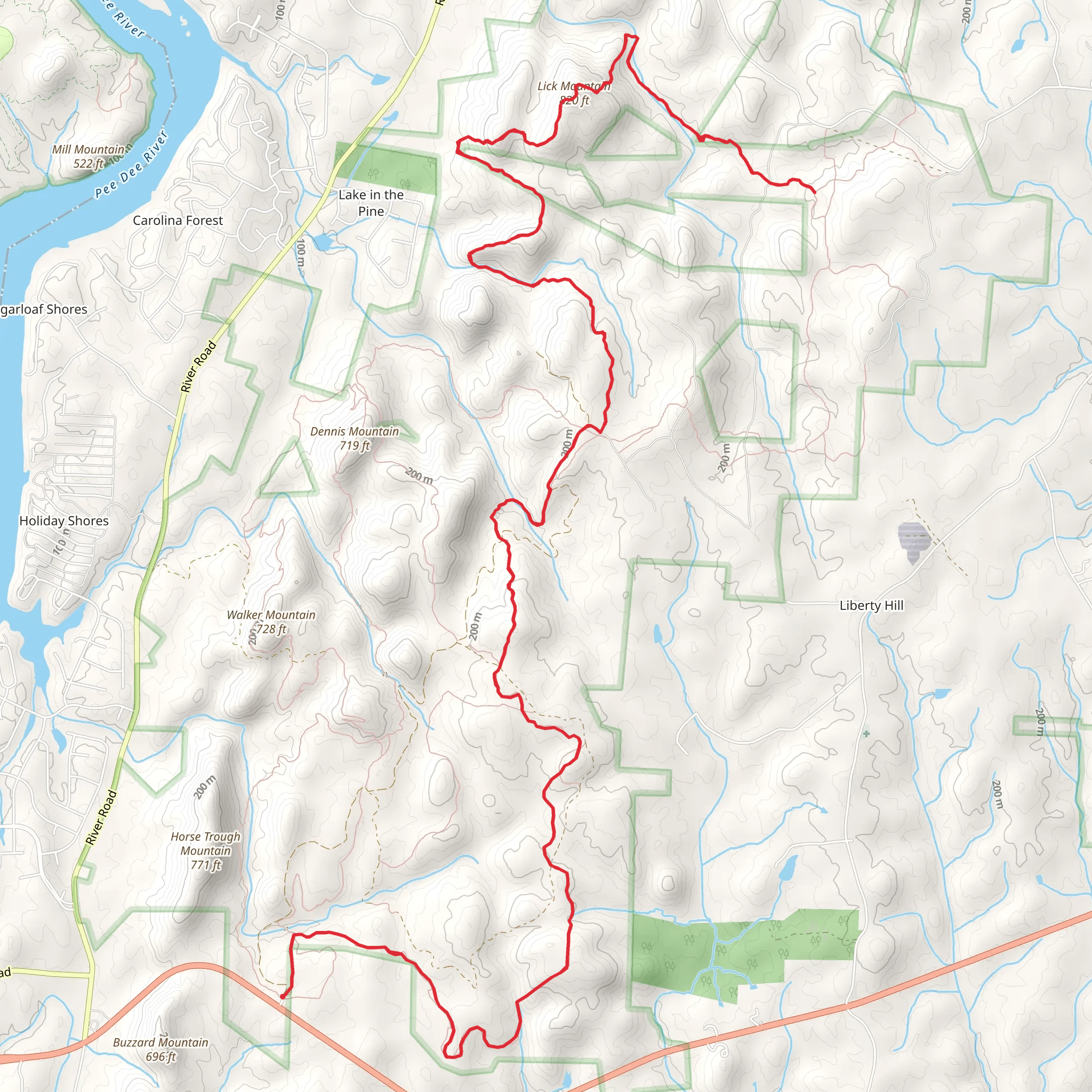 Dutchman's Creek Trail mobile static map