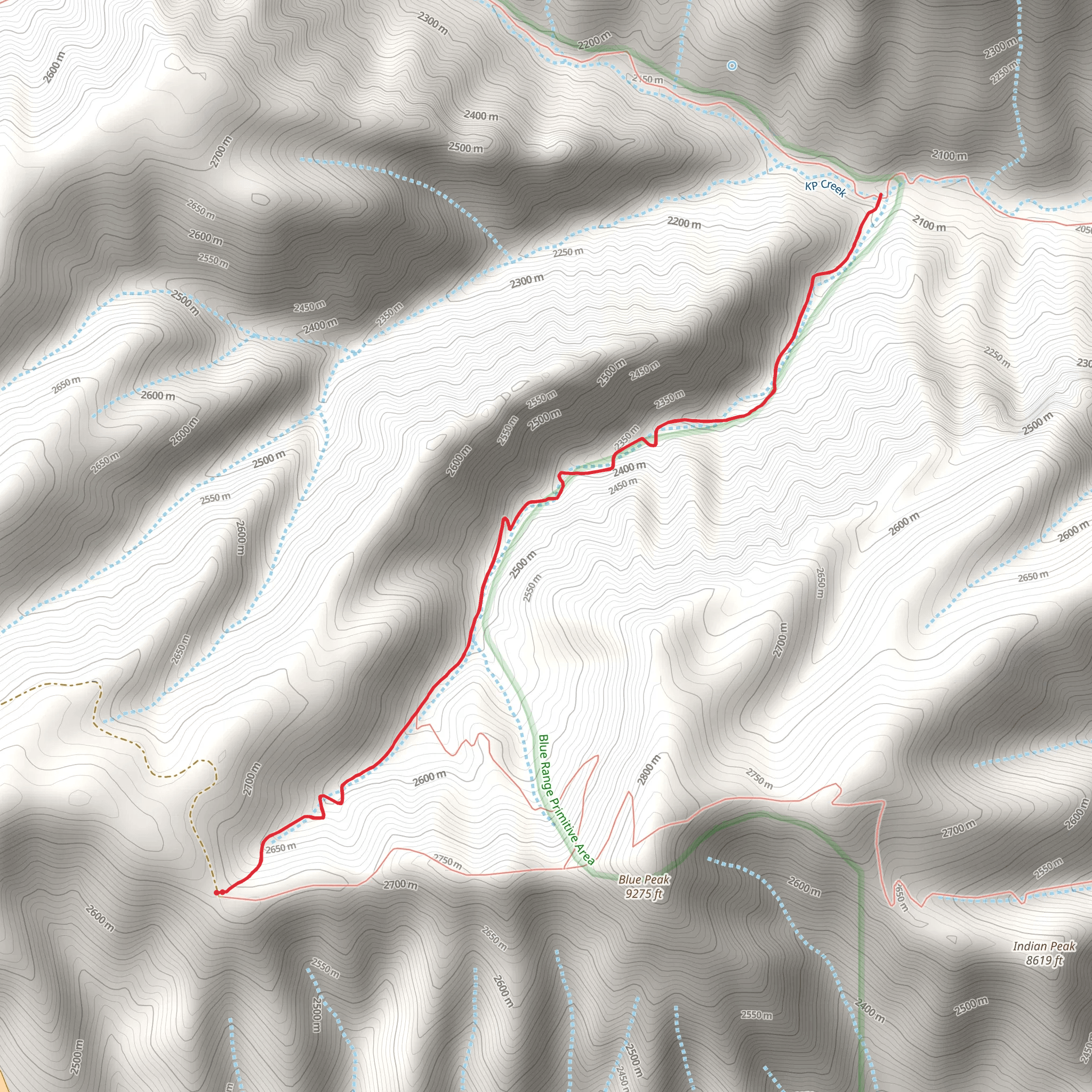 Blue Cabin Ruins Trail mobile static map