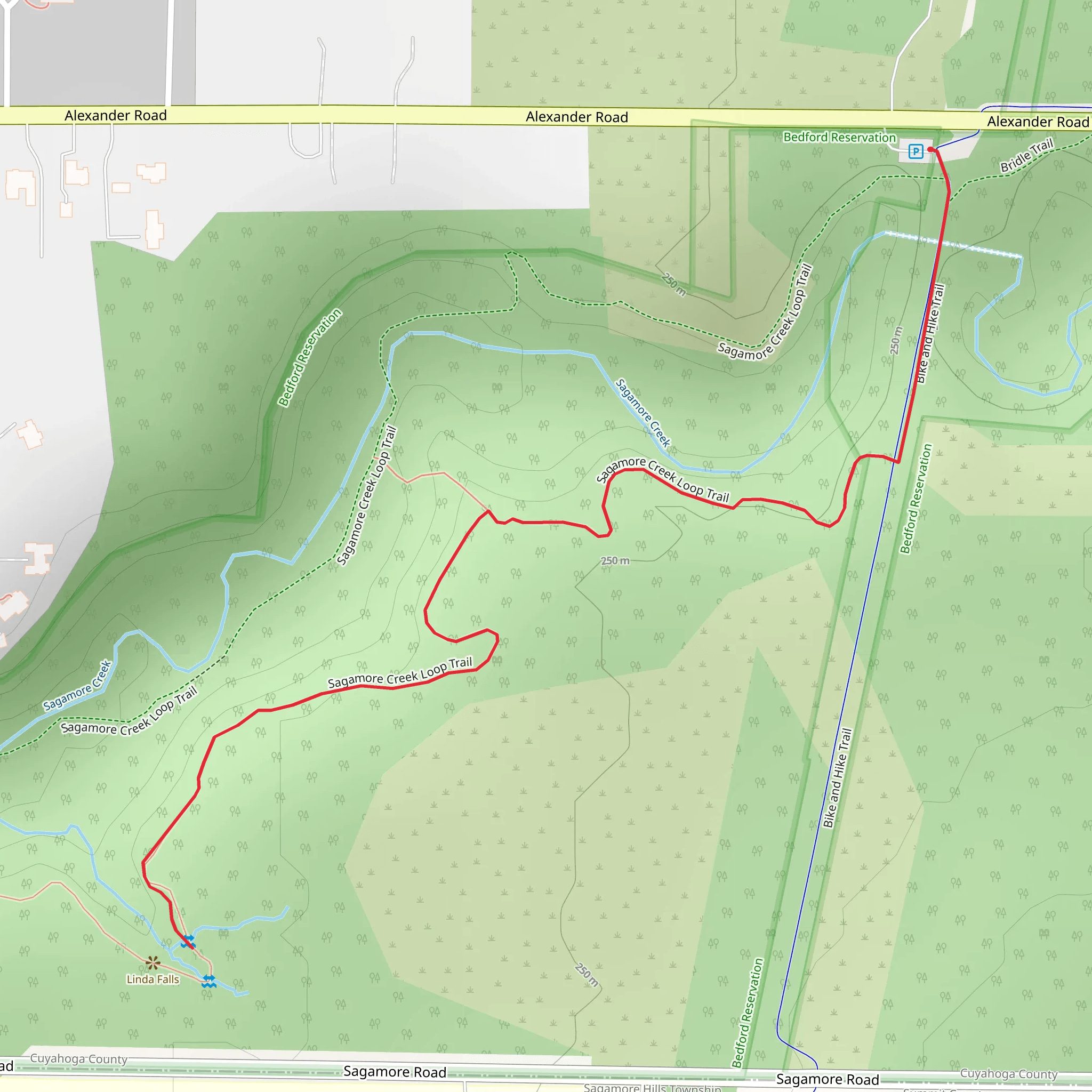 Sagamore Creek Loop Trail - Short mobile static map