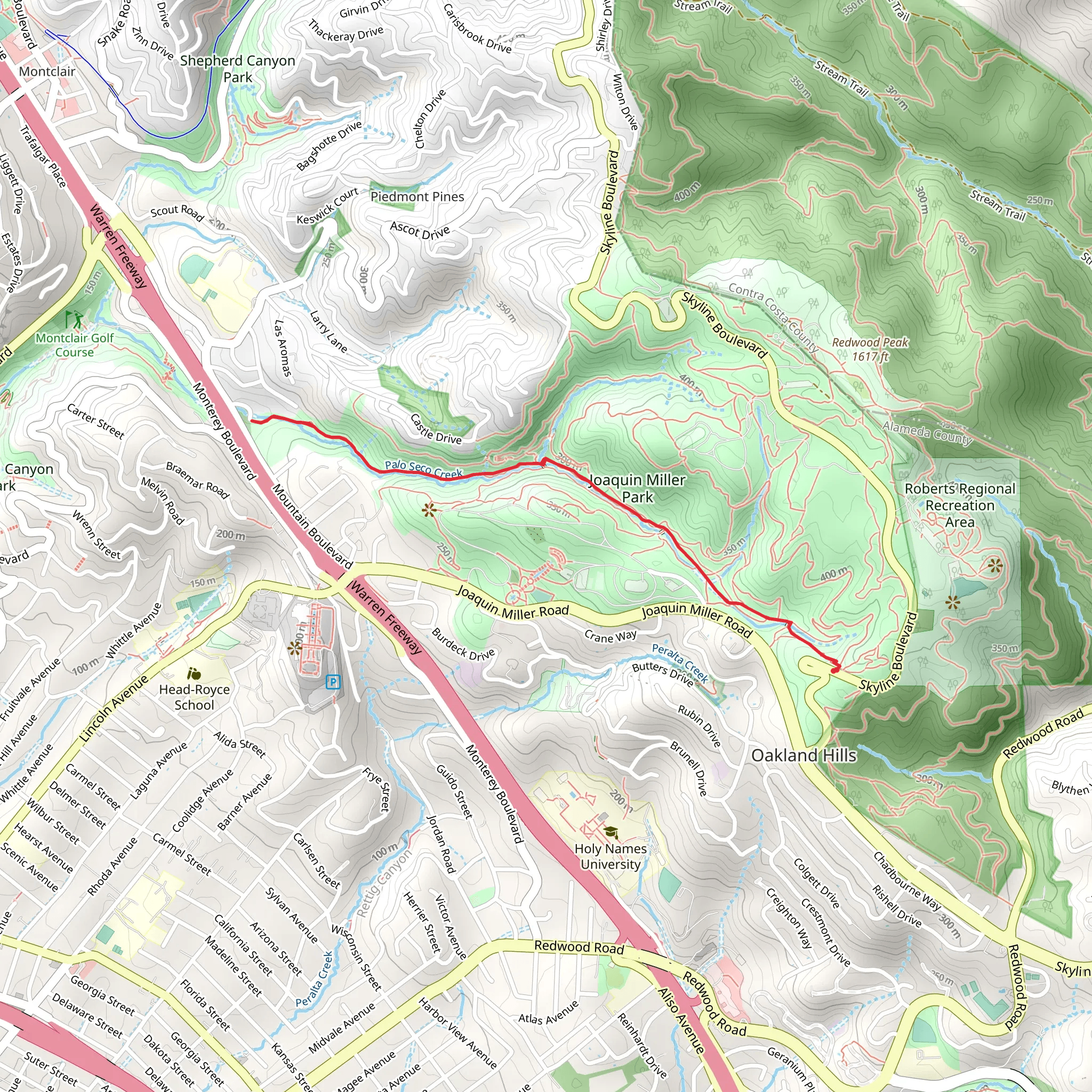 Palos Colorados Trail mobile static map