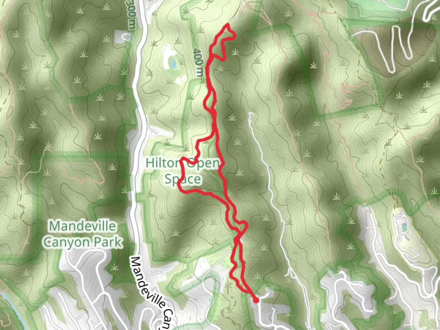 An image depicting the trail North Kenter Fire Road and Canyon Back Trail and its surrounding area.