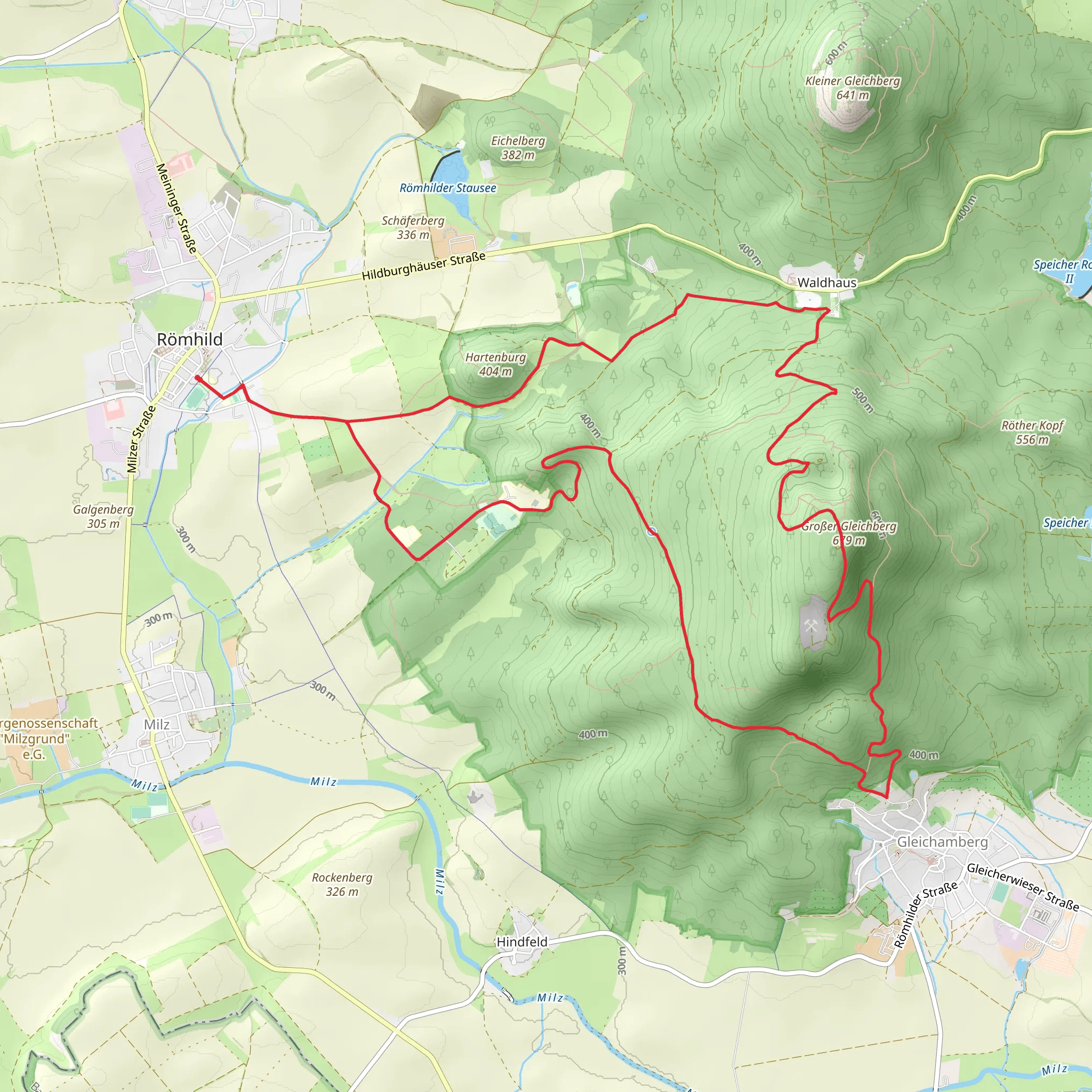 NSG Kleiner und Grober Loop - Romhild mobile static map