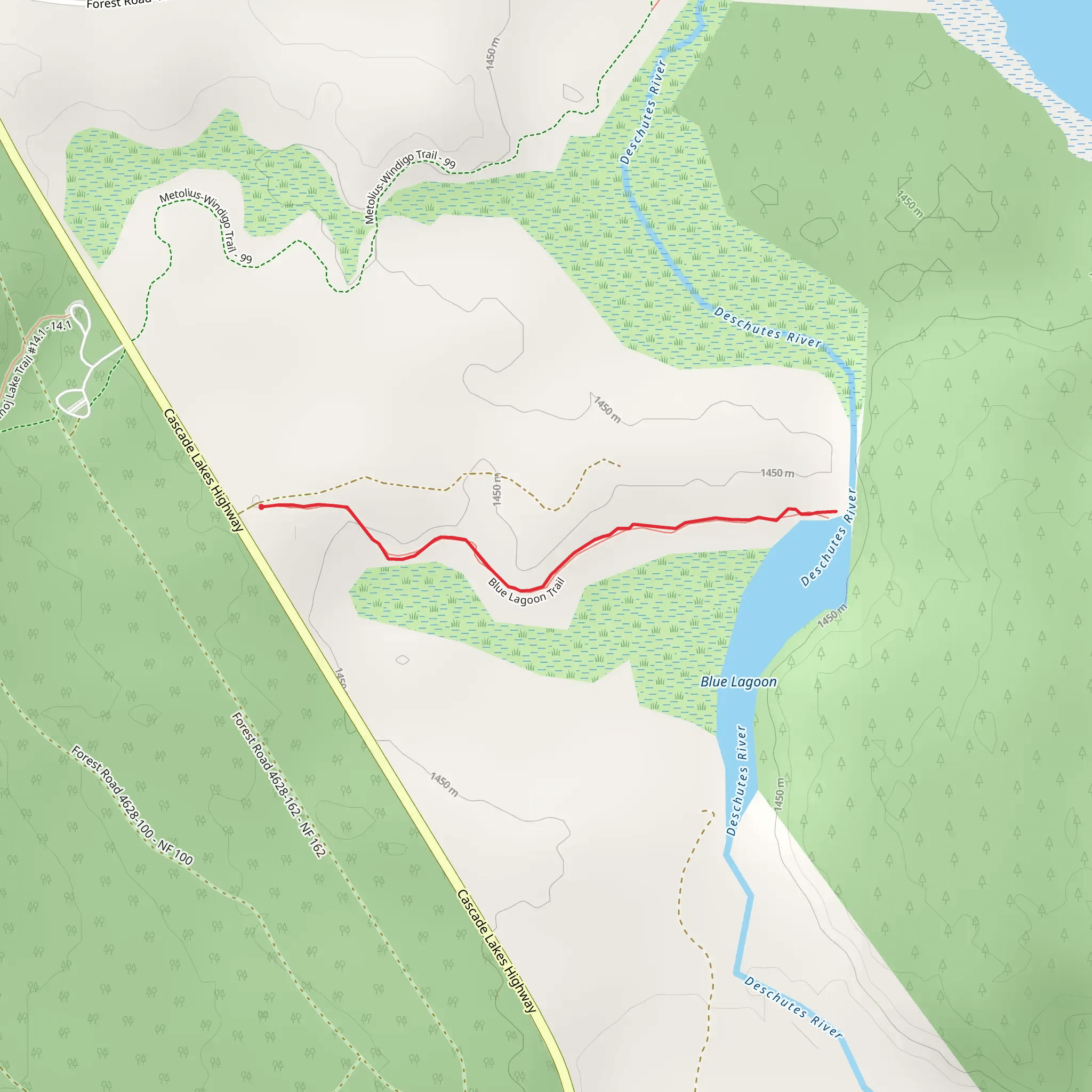 Blue Lagoon Trail mobile static map