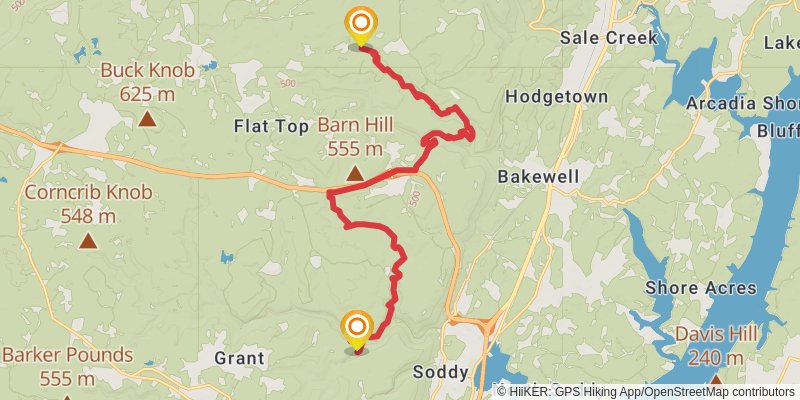 Great Eastern Trail (Incomplete) stage 50 Map
